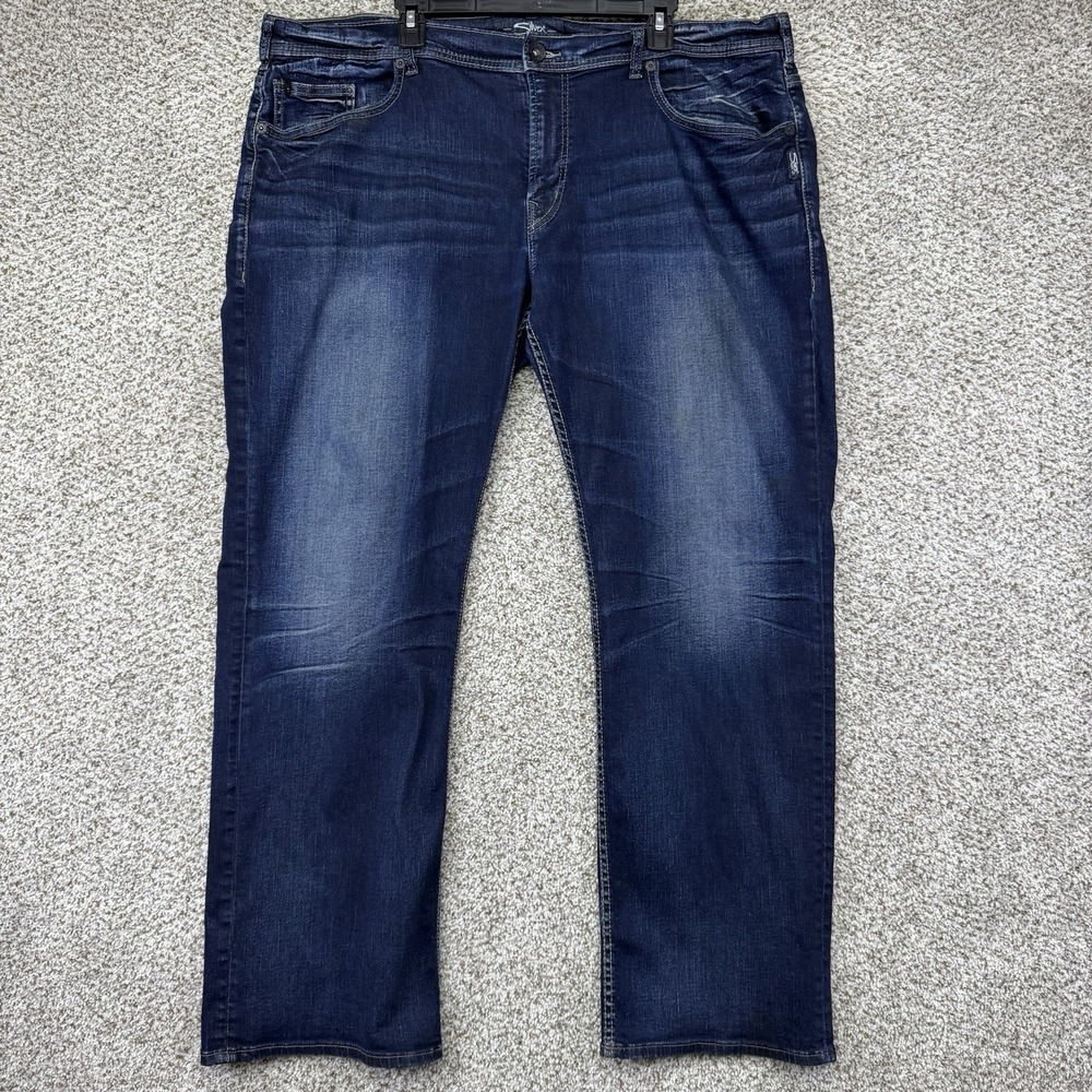 Silver Jeans Men's Size 40x32 Grayson Straight Blue EMC Denim Dark Wash 5 Pocket